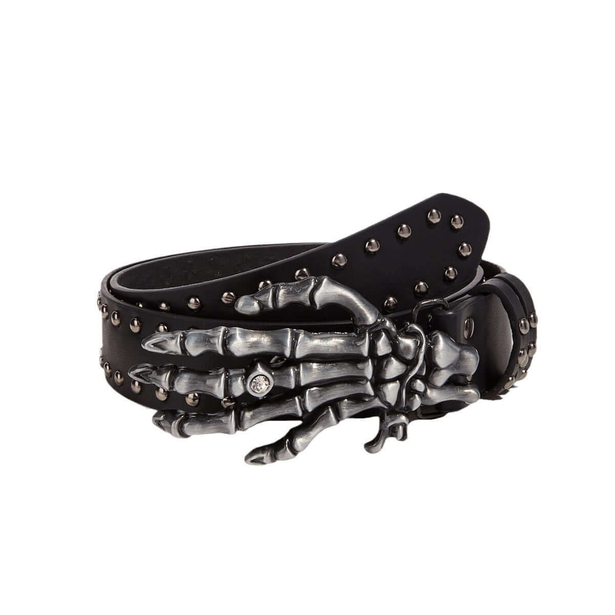 Stylish Skeleton Hands Belt with studded design, perfect for making a bold fashion statement.